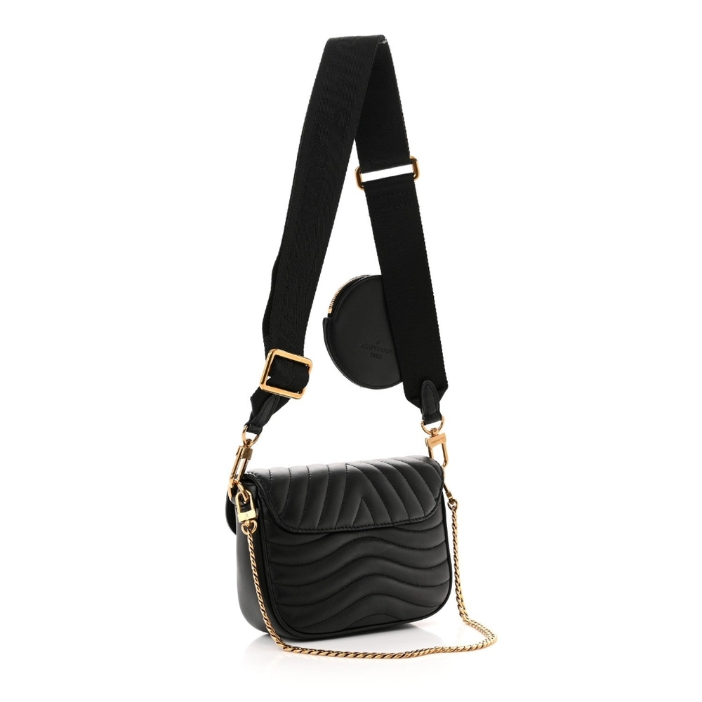 Like NEW!!! Louis Vuitton New Wave Multi Pochette Accessoires Bag In BLACK LV - Picture 5 of 16